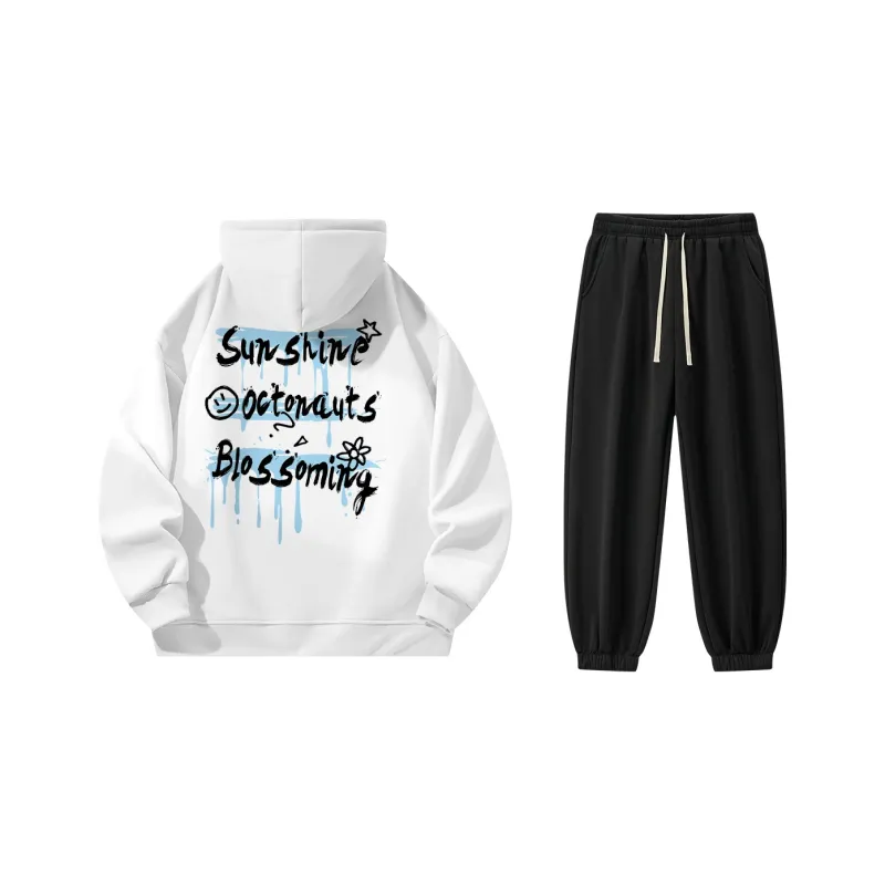 Small Columns Under The Sea Sweatshirt Set Unisex-14