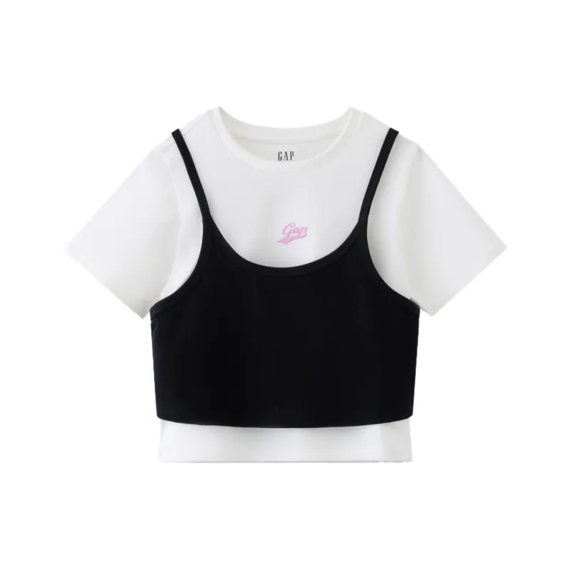 GAP T Shirt Women's Black White Combination-0