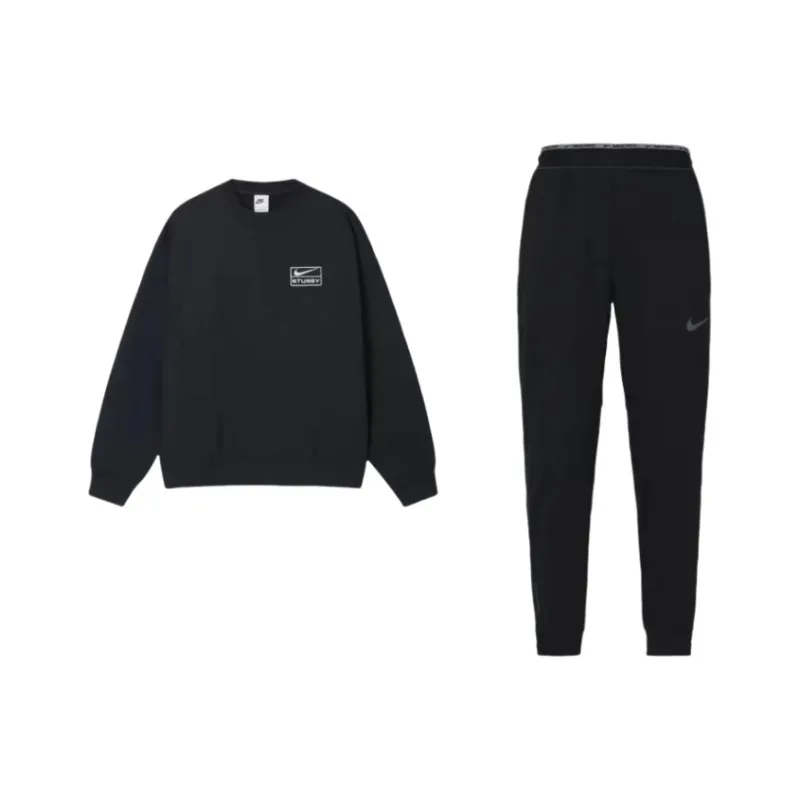 Nike x Stussy Sweatshirt Set Men's Black-0