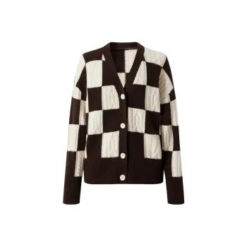 JZ Juzui Plaid Dark Coffee Women's