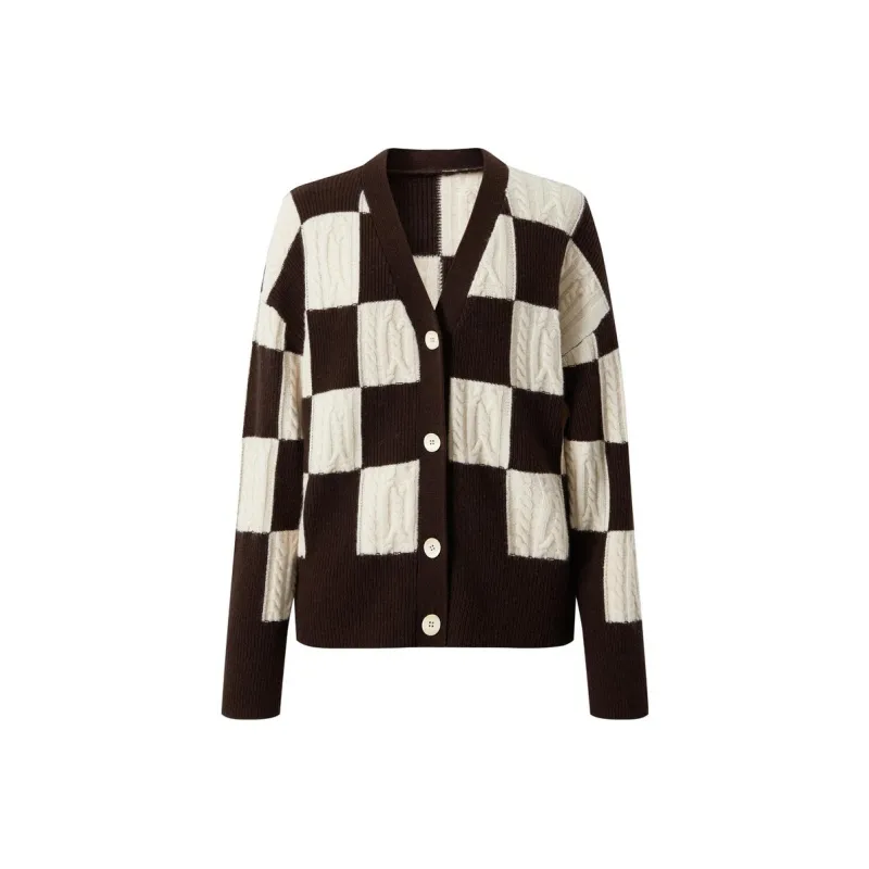 JZ Juzui Plaid Dark Coffee Women's-0