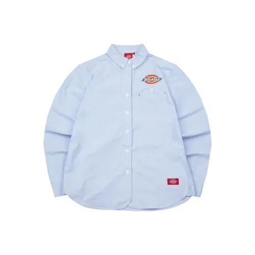Dickies Solid Color Shirt Shirt Spring And Autumn Women's Cerulean