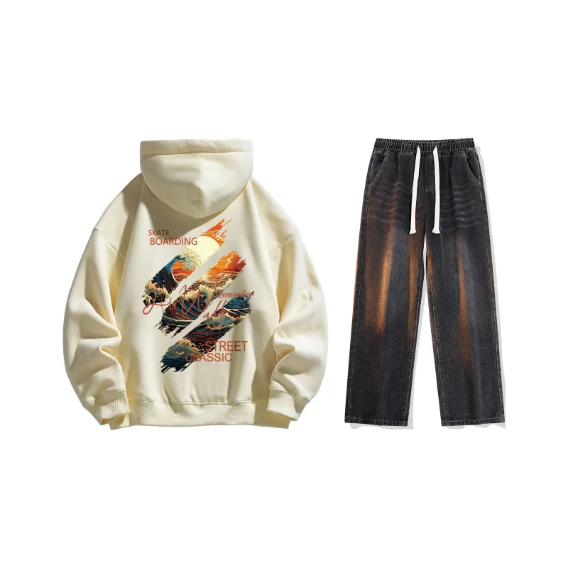 Airwalk Sweatshirt Set Unisex Black-46