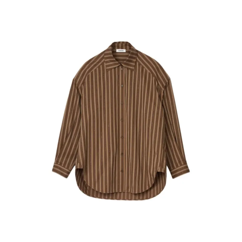 Sandro Crystal embellished Striped Shirt-0