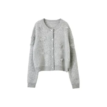 XIANGYING Knitwear Women's Poetic Gray