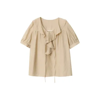 CHARM PICK Shirt Women's Apricot