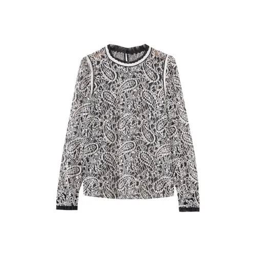 SHUIYUNJIAN T-Shirt Women's Light Gray Floral