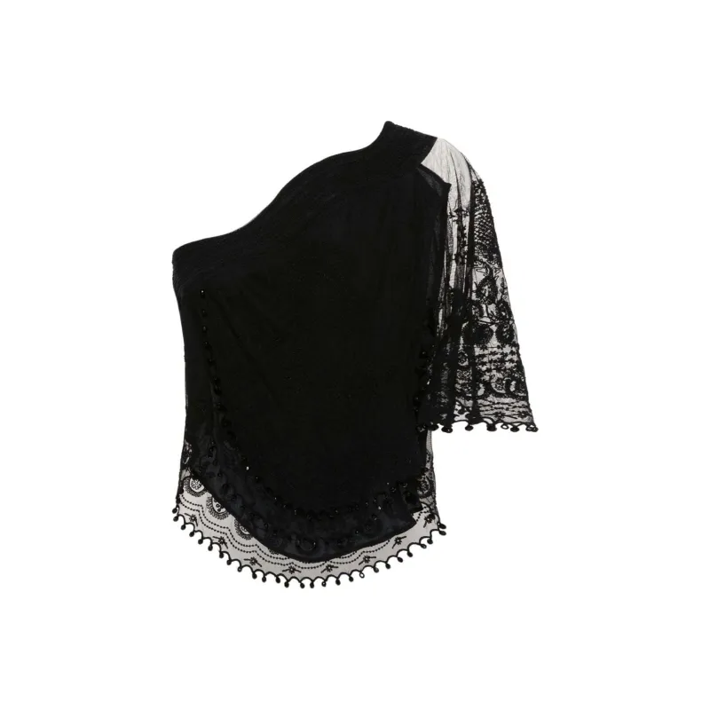 ISABEL MARANT Victorine Bead trim Blouse-0