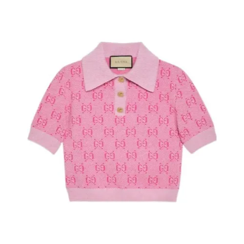 GUCCI Jacquard Polo 'Pink'
