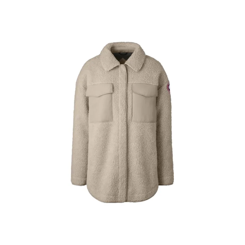Canada Goose Simcoe Shirt Jacket Kind High Pile Fleece Jackets Coats Women's Gray-0