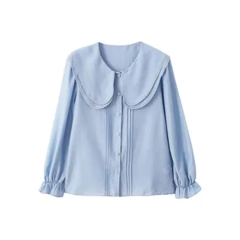 VIMLY Shirts Women's Gray Blue
