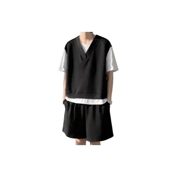 MARK WAFFLE Casual Sportswear Unisex Black