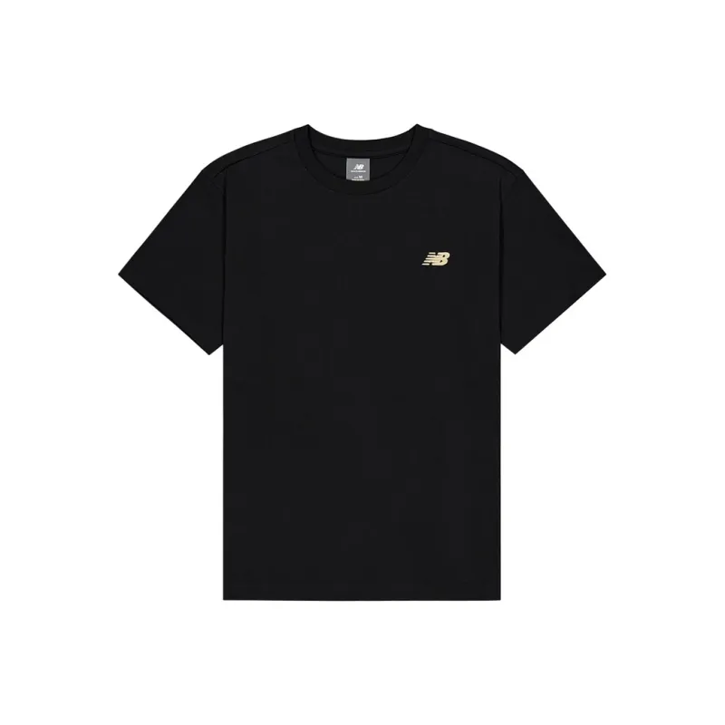New Balance Classics Short T Shirt With Small Logo On Chest Men's Black-1