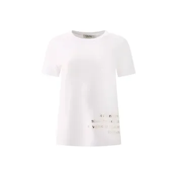 'S MAX MARA Slogan Printed Crewneck T Shirt