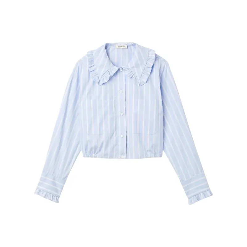 Sandro Shirts Women's Blue White-0