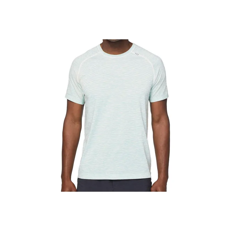 Lululemon Metal Vent Tech Raglan Sleeve T Shirt Women's White/Blue/Lime Gray-0