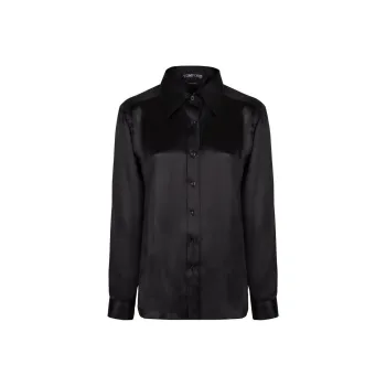 TOM FORD Fluid Charmeuse Satin Shirt