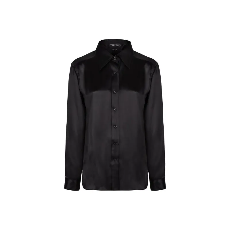TOM FORD Fluid Charmeuse Satin Shirt-0