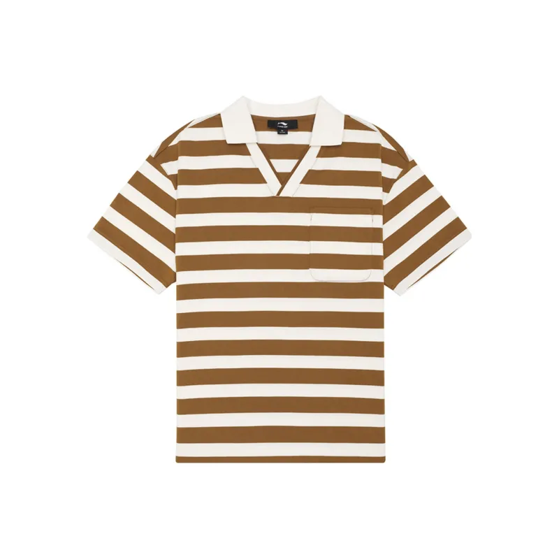 LI NING 1990 Polo Shirts Women's Tea Olive Brown-0