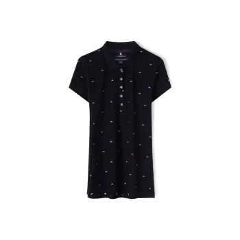 Tommy Hilfiger Polo Shirt Women's Navy Blue Print