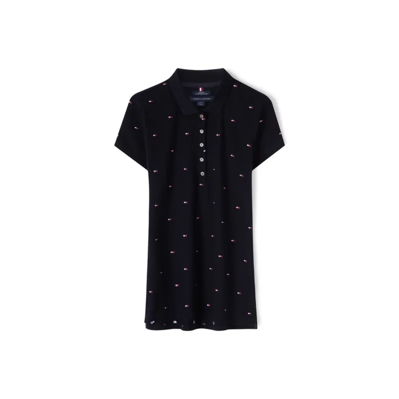 Tommy Hilfiger Polo Shirt Women's Navy Blue Print-0