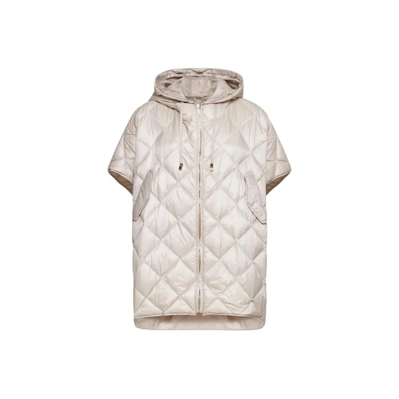 MAXMARA THE CUBE Zip Up Drawstring Short Sleeved Coat-0