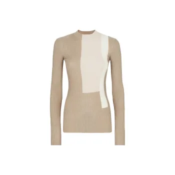 FENDI Colour block Silk blend Jumper