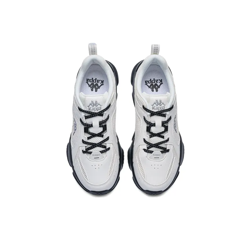 Kappa Anti Slip Wear Resistant Low Top Running Shoes Unisex White Black-3