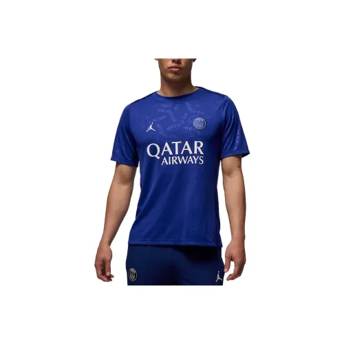 JORDAN Paris Saint Germain Academy Pro Fourth Men's JORDAN Dri FIT Soccer Short Sleeve Pre Match Top