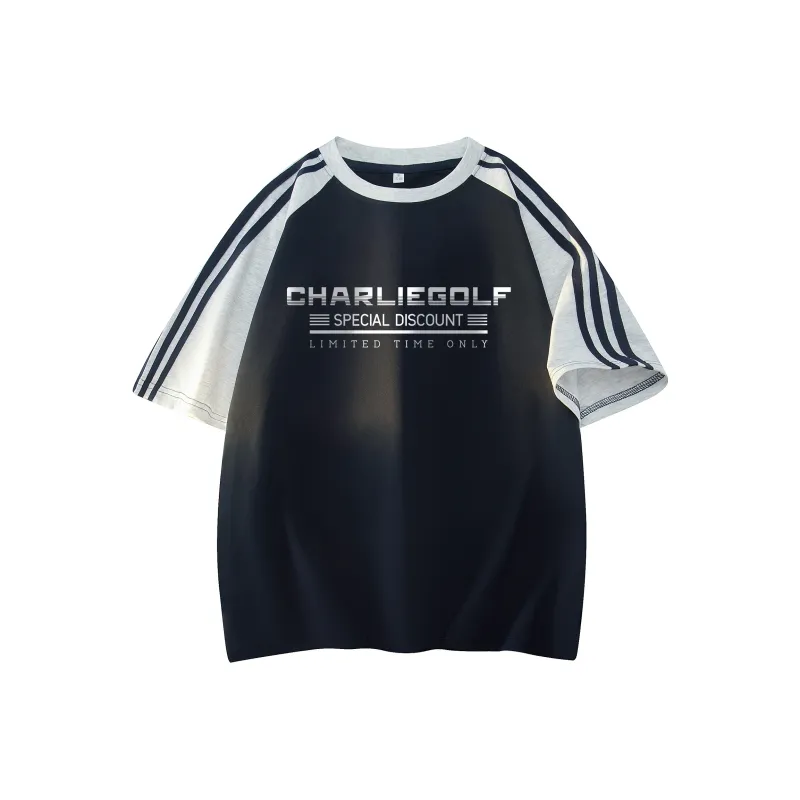 CHARLIE GOLF T Shirt Unisex Black & White-4