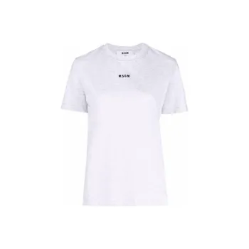 MSGM Logo print Cotton T shirt