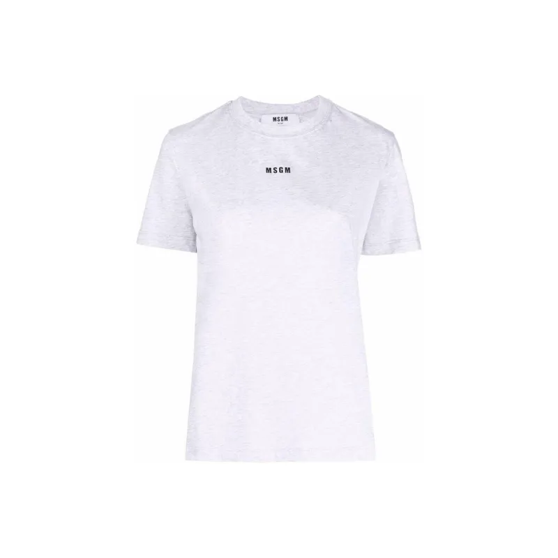 MSGM Logo print Cotton T shirt-0