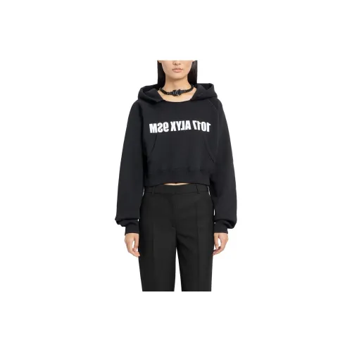 1017 ALYX 9SM Logo print Cropped Cotton Hoodie