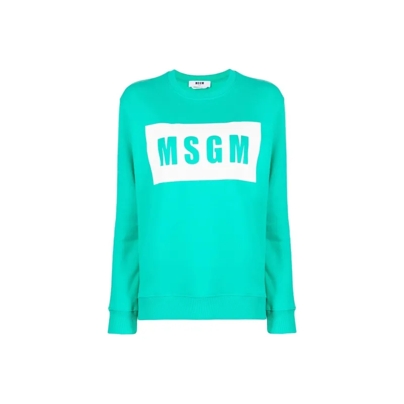 MSGM Sweatshirts Women's Mint Green-0