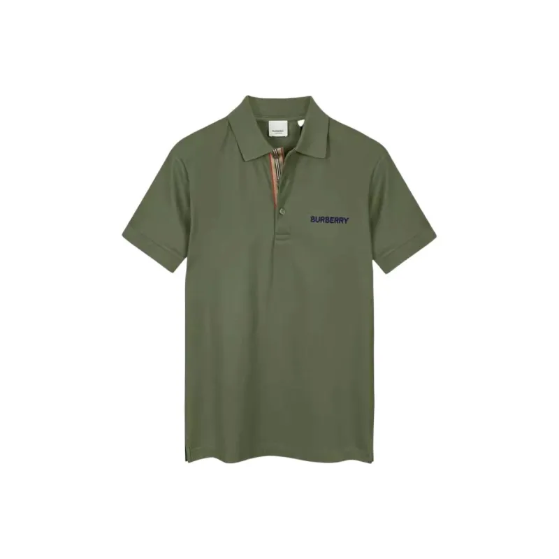 Burberry Polo Shirt Men's Green-0