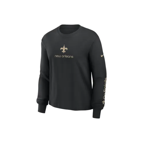 nike cheetah New Orleans Saints Boxy Women's nike cheetah Nfl Long Sleeve T Shirt