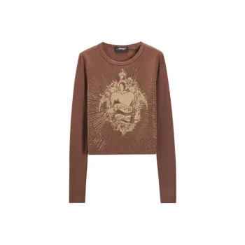 Ed Hardy T-Shirt Women's Ice Mocha Brown