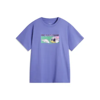 LiNing x Disney T Shirt Women's Periwinkle Blue Purple