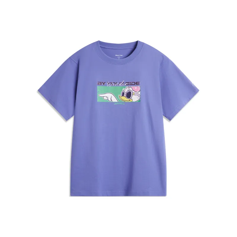 LiNing x Disney T Shirt Women's Periwinkle Blue Purple-0