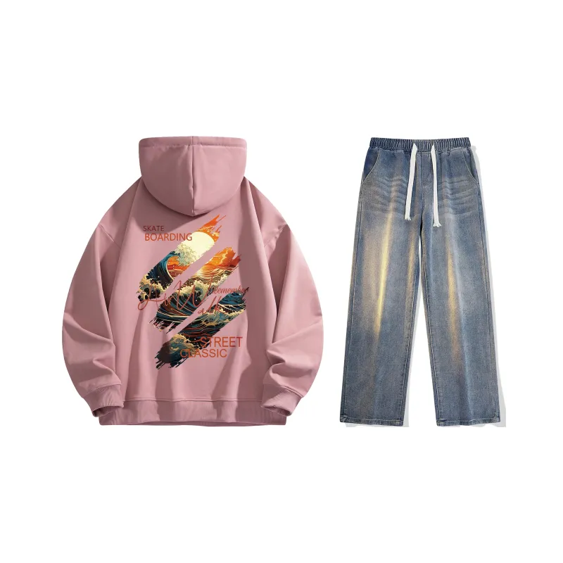 Airwalk Sweatshirt Set Unisex Black-40