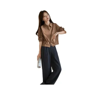 Mo Han Yi Mei Shirt Women's Caramel Tea Brown