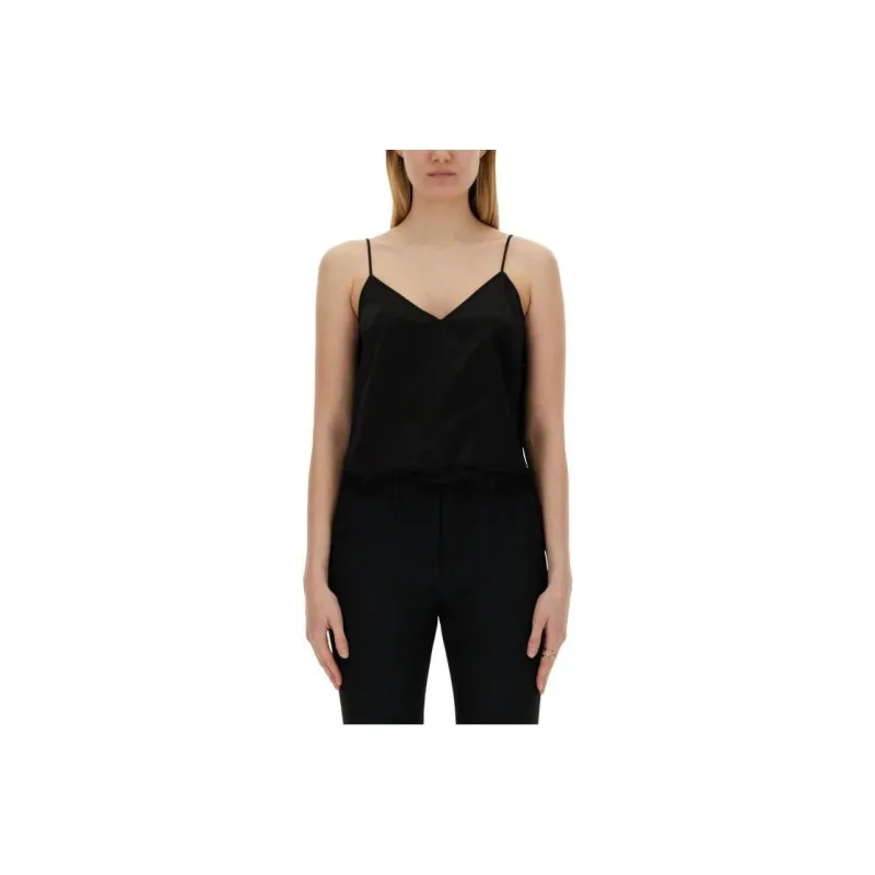 Alexander McQueen V Neck Thin Strap Top-0