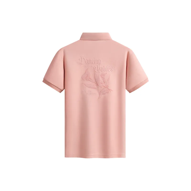 Dance With Wolves Polo Shirt Men's Pink-0