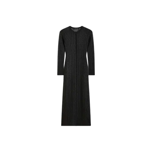 SCANLAN THEODORE Metallic Knit Cardigan Knitwear Women's Black