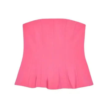 ZARA Strapless Top Women's Rose Red