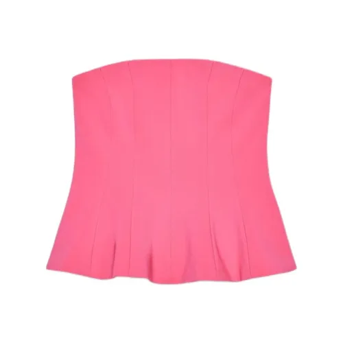 ZARA Strapless Top Women's Rose Red