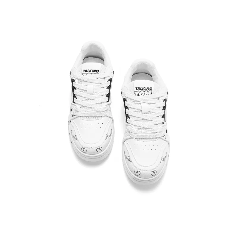 TALKING TOM Impact Resistance Low Top Skateboard Shoes Unisex Ecru-4