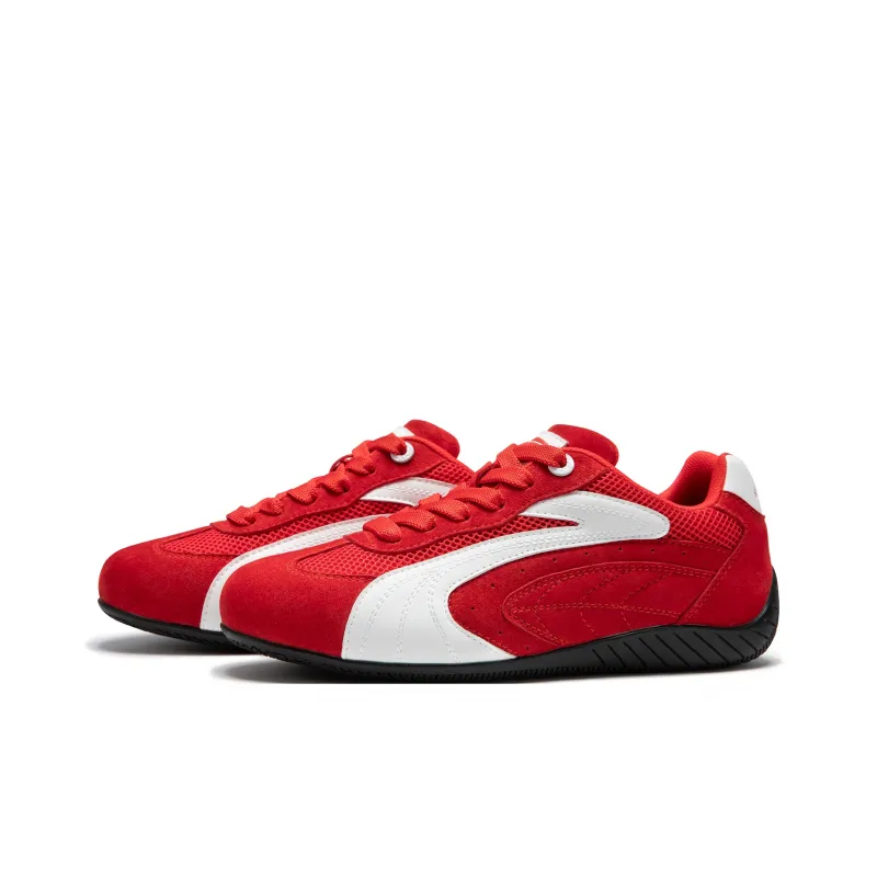 SENGUOGUO Cushioning, Slip Resistant, And Abrasion Resistant Low Top Casual Shoes Unisex Red White-1