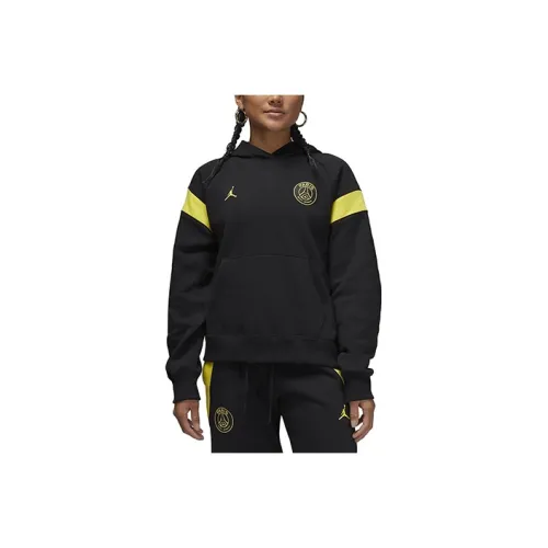 JORDAN X Paris Saint Germain Women'ss Hoodie Asia Sizing Black/University Yellow