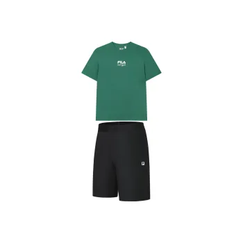FILA Casual Sportswear Men Midsummer Green+Pitch Black